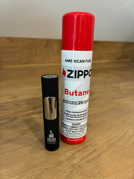 Torch Lighter & Butane Refill - Black